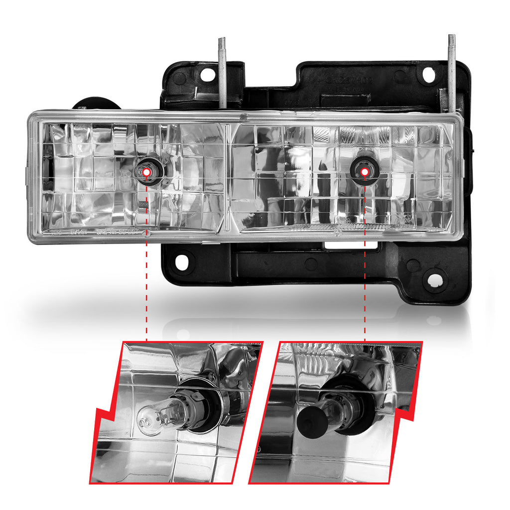 Anzo 90-00 Clear/Chrome Crystal Headlights