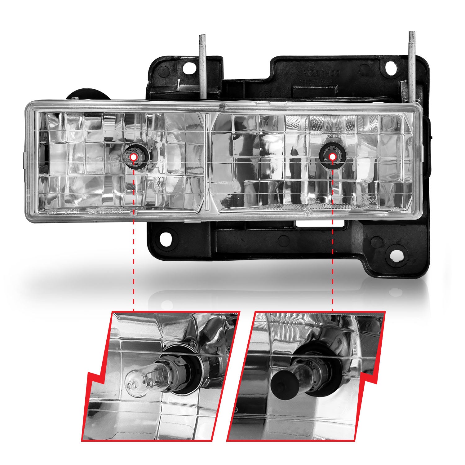 Anzo 90-00 Clear/Chrome Crystal Headlights