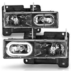 Anzo 90-00 Halo Carbon Crystal Headlights