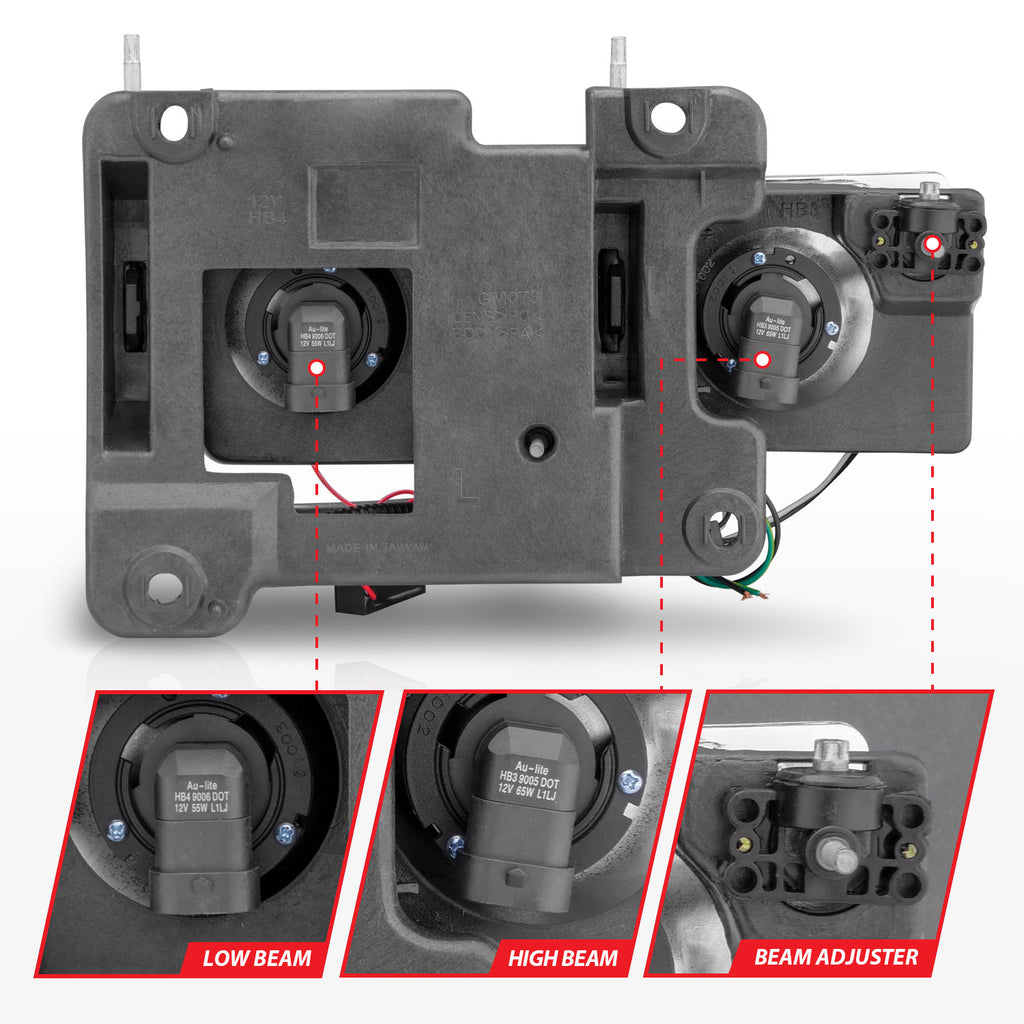 Anzo 90-00 Halo Carbon Crystal Headlights