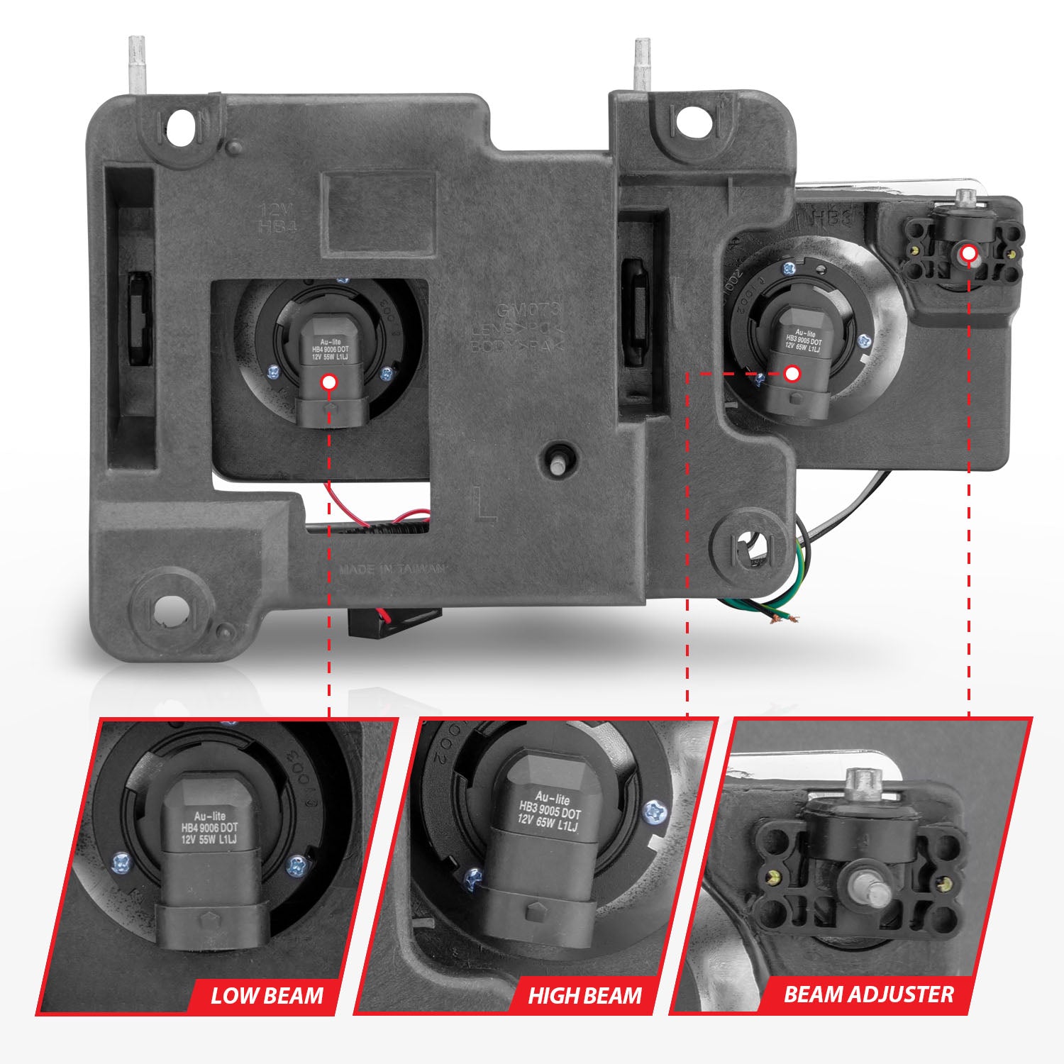 Anzo 90-00 Halo Carbon Crystal Headlights