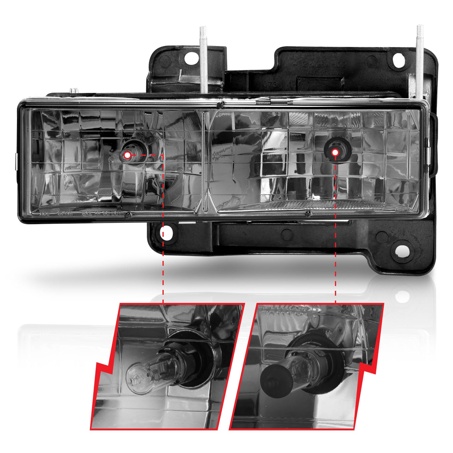 Anzo 90-00 Smoke/Chrome Crystal Headlights