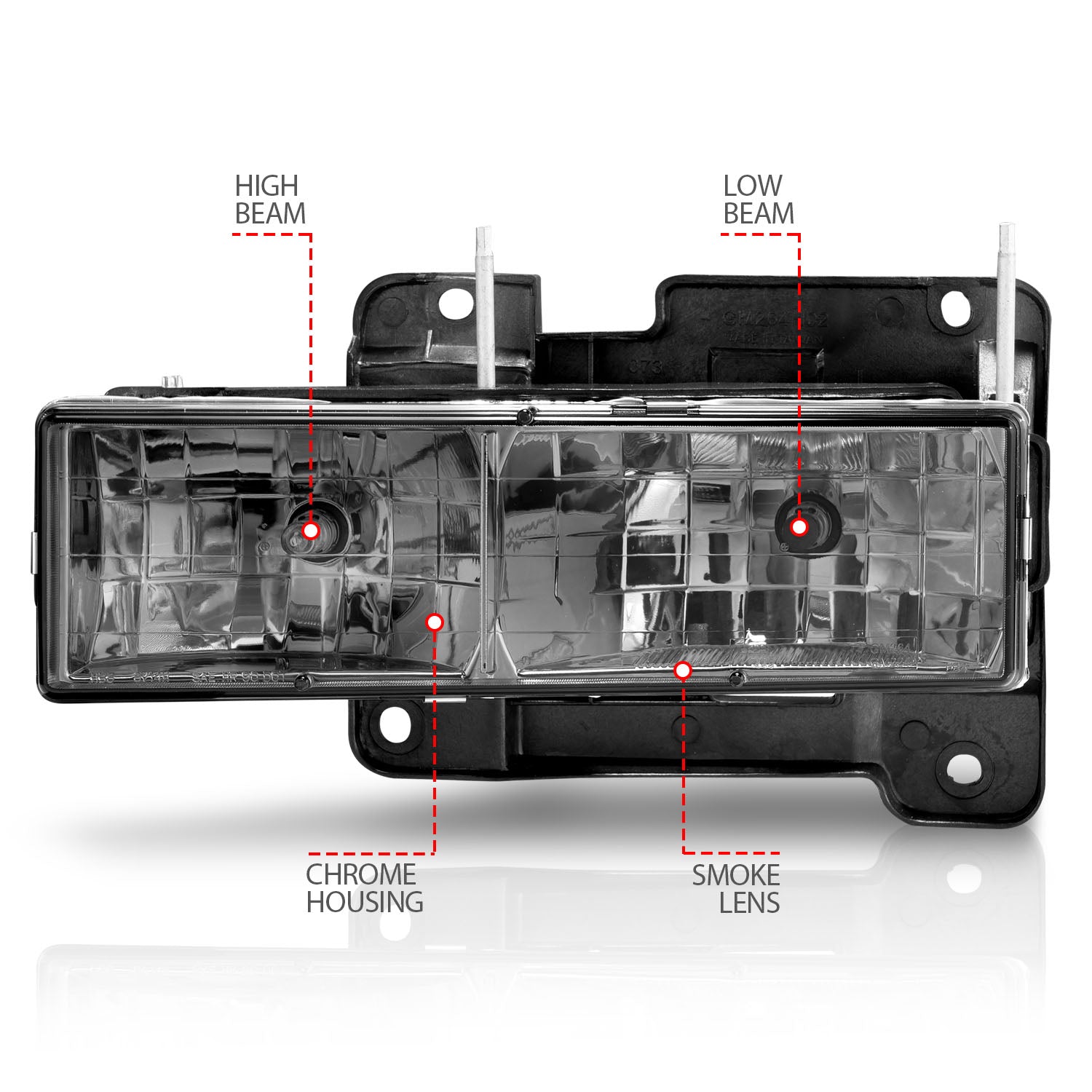 Anzo 90-00 Smoke/Chrome Crystal Headlights