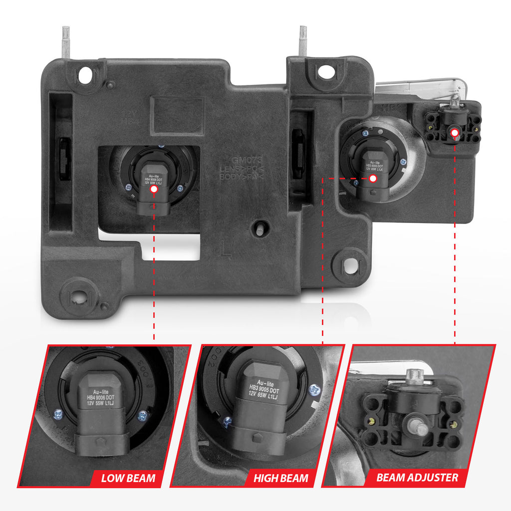 Anzo 90-00 Smoke/Chrome Crystal Headlights