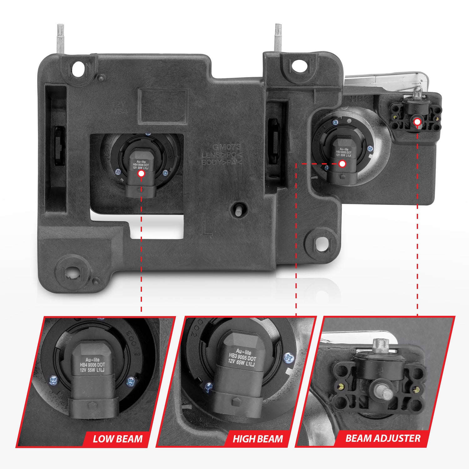 Anzo 90-00 Smoke/Chrome Crystal Headlights