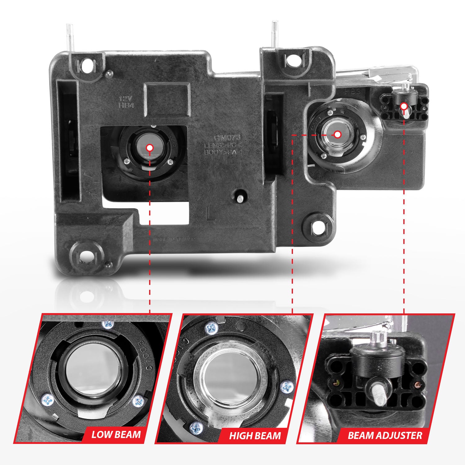 Anzo 90-00 Clear/Chrome Crystal Headlights No Bulbs