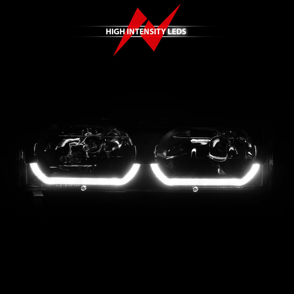 Anzo 90-00 Low Brow Black Crystal Headlights