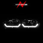 Anzo 90-00 Low Brow Black Crystal Headlights