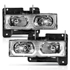 Anzo 90-00 Low Brow Chrome Crystal Headlights