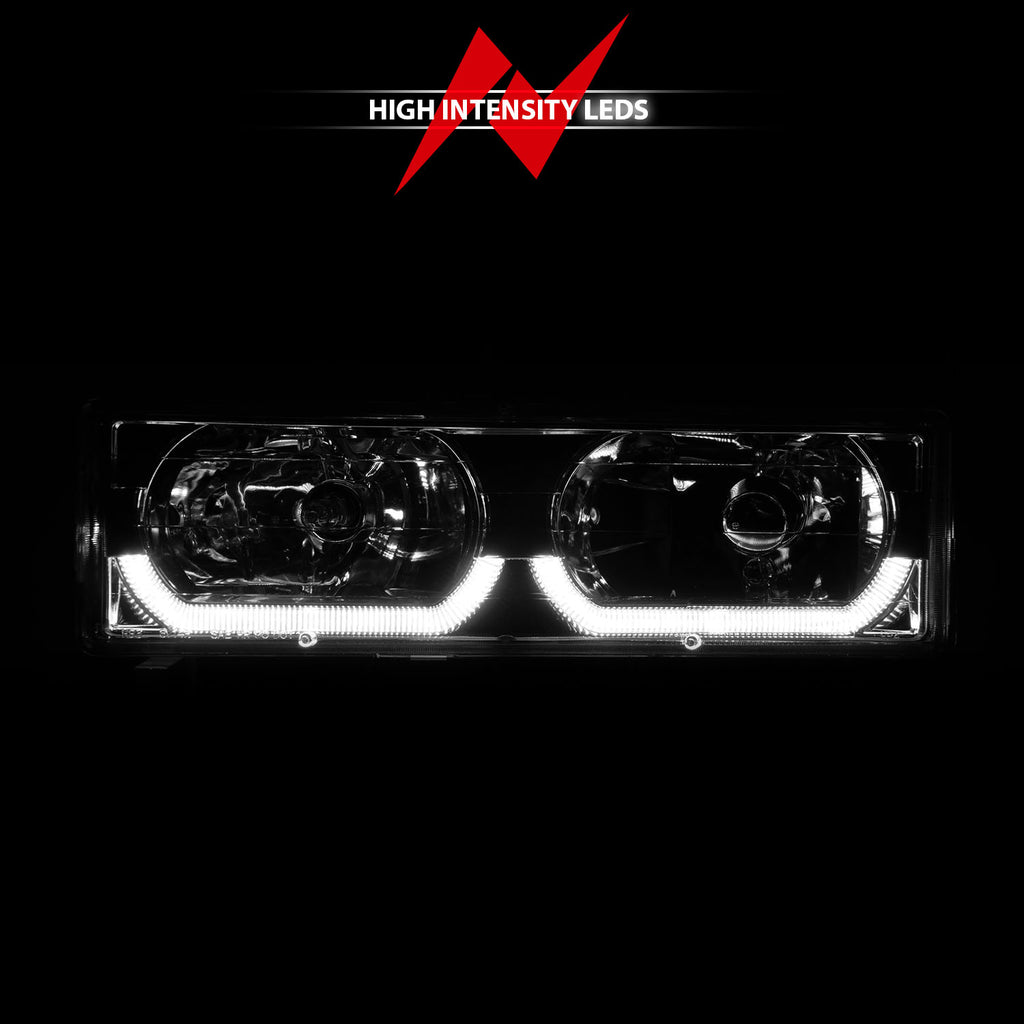 Anzo 90-00 Low Brow Chrome Crystal Headlights