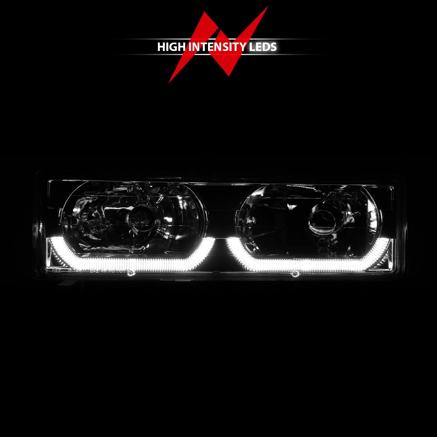 Anzo 90-00 Low Brow Chrome Crystal Headlights