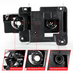 Anzo 90-00 Black Light Bar Crystal Headlights