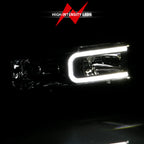 Anzo 90-00 Black Light Bar Crystal Headlights