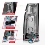 Anzo Clear/Black 88-98 LED Tail Lights
