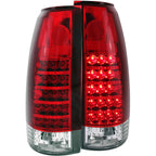 Anzo Clear/Red/Chrome 88-98 LED Tail Lights