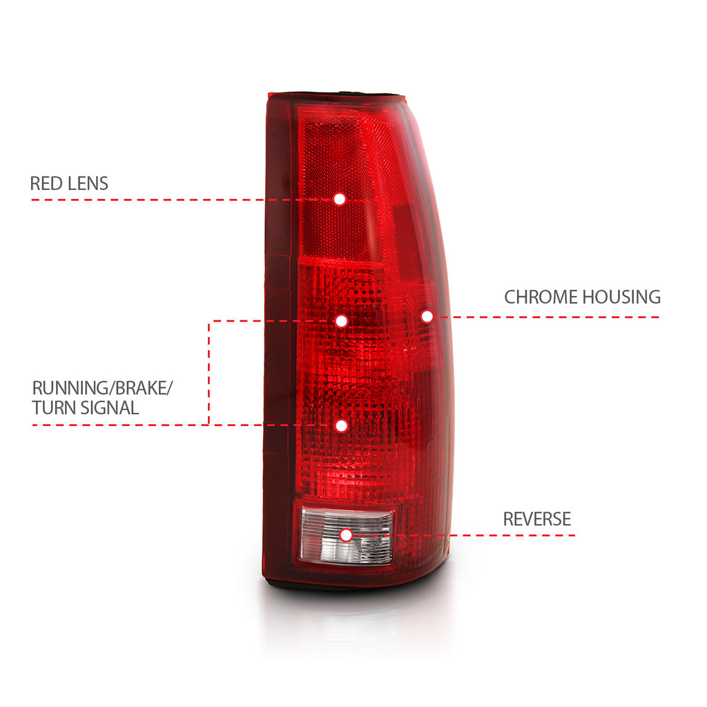 Anzo 88-98 OEM Style Tail Lights w/Bulb Board