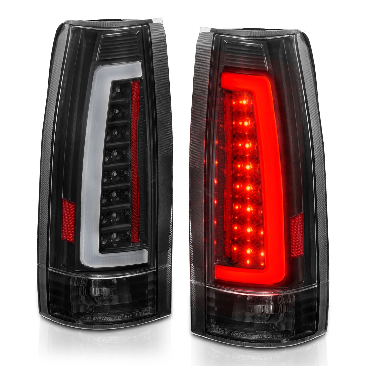 Anzo Clear/Black 88-98 OBS LED Tail Lights