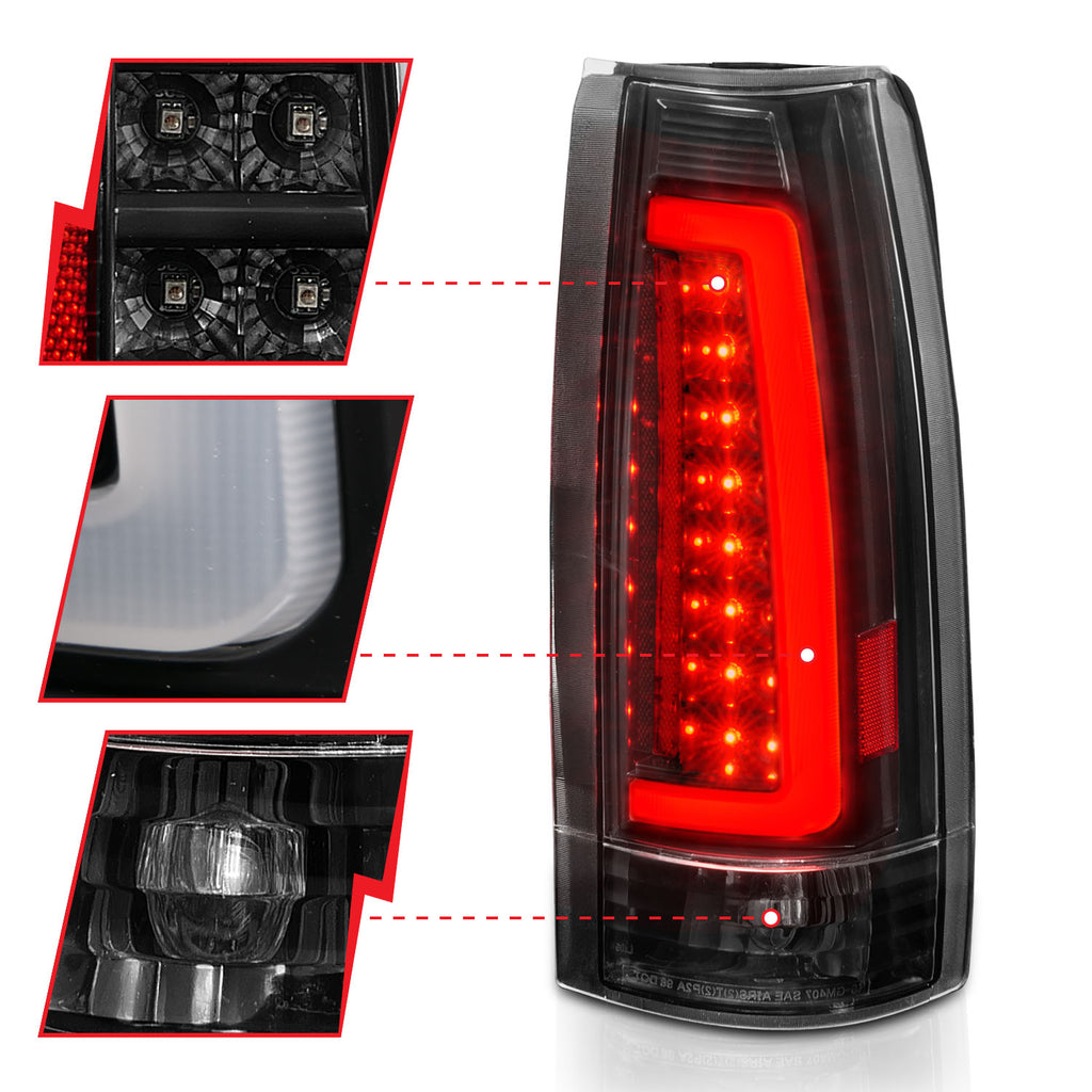 Anzo Clear/Black 88-98 OBS LED Tail Lights