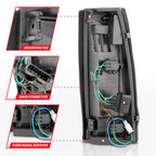 Anzo Clear/Black 88-98 OBS LED Tail Lights