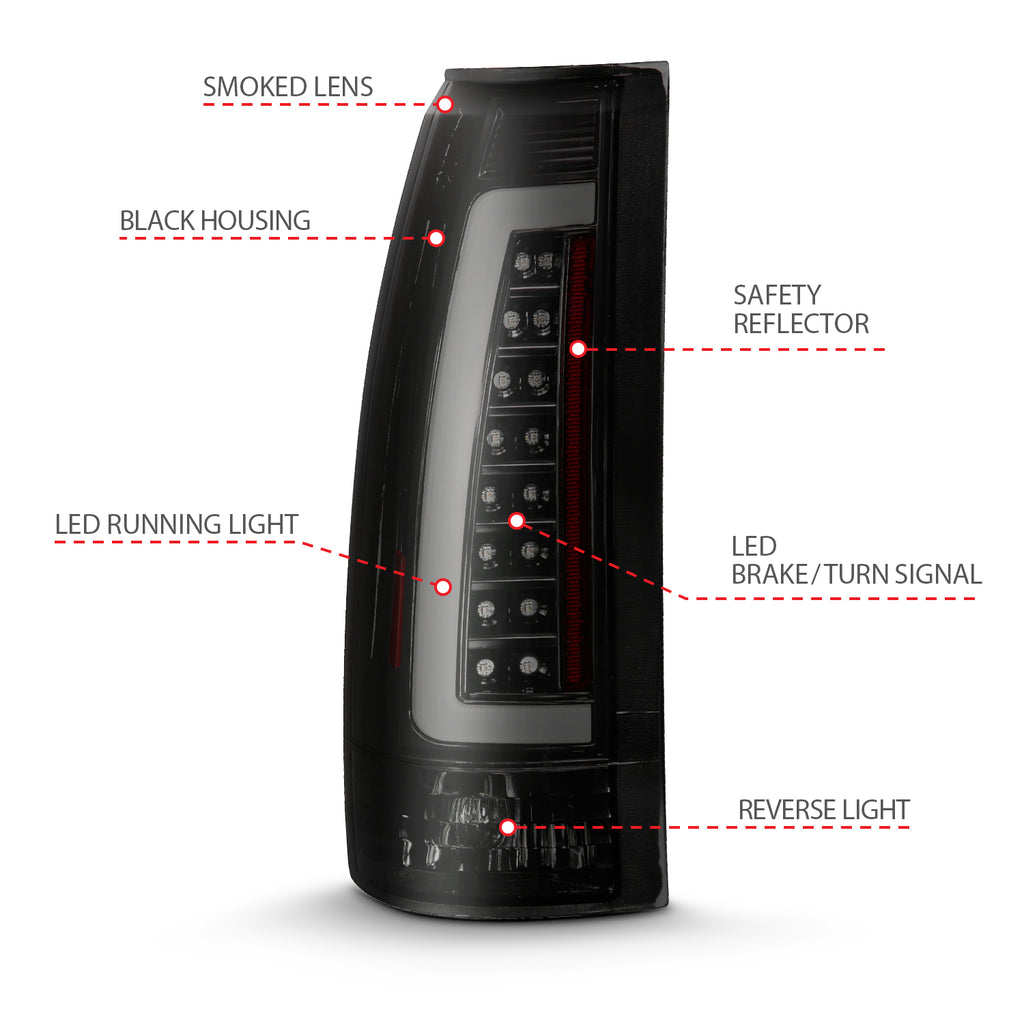 Anzo Smoke/Black 88-98 New Style LED Tail Lights