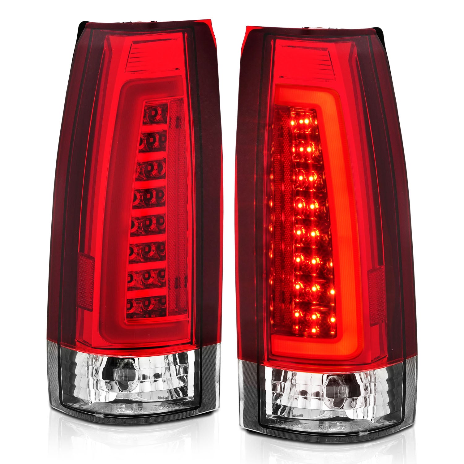 Anzo Red/Chrome 88-98 New Style LED Tail Lights