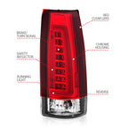 Anzo Red/Chrome 88-98 New Style LED Tail Lights