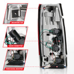 Anzo Red/Chrome 88-98 New Style LED Tail Lights