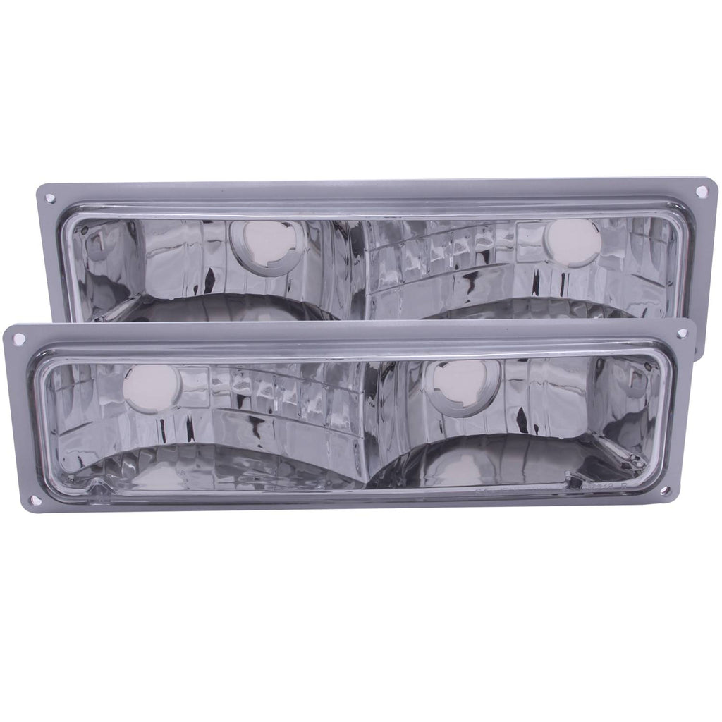 Anzo 88-00 Clear/Silver Trim Euro Parking Lights
