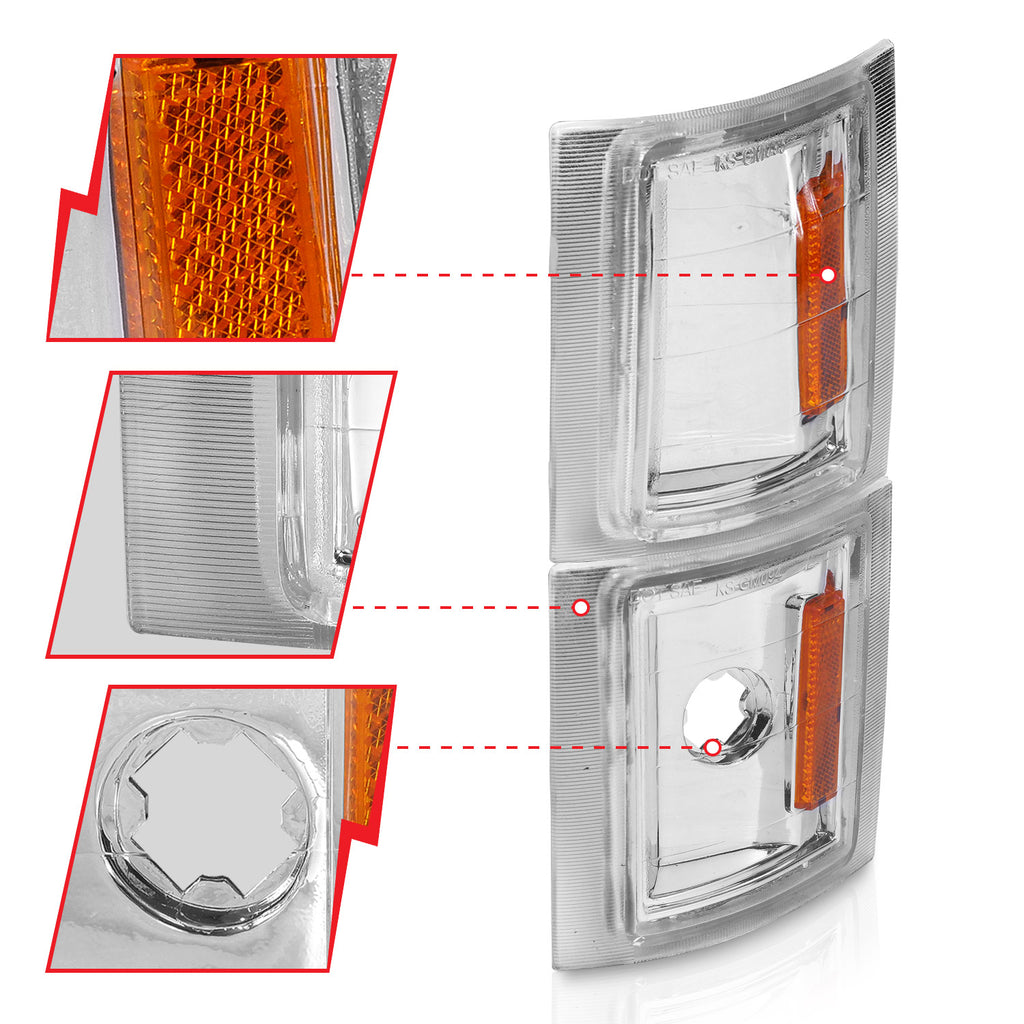Anzo Chevrolet 95-00 Chrome Clear Corner Lights