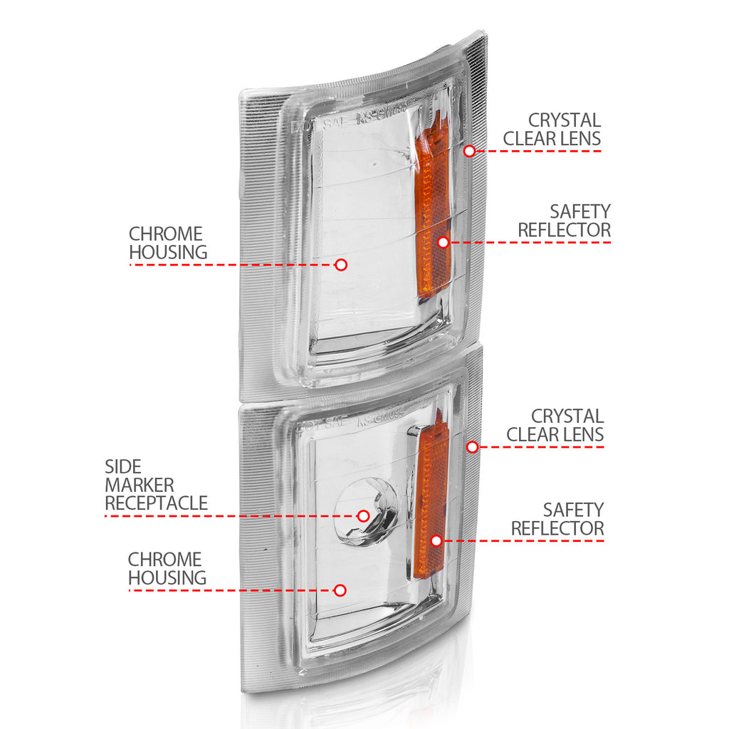Anzo Chevrolet 95-00 Chrome Clear Corner Lights
