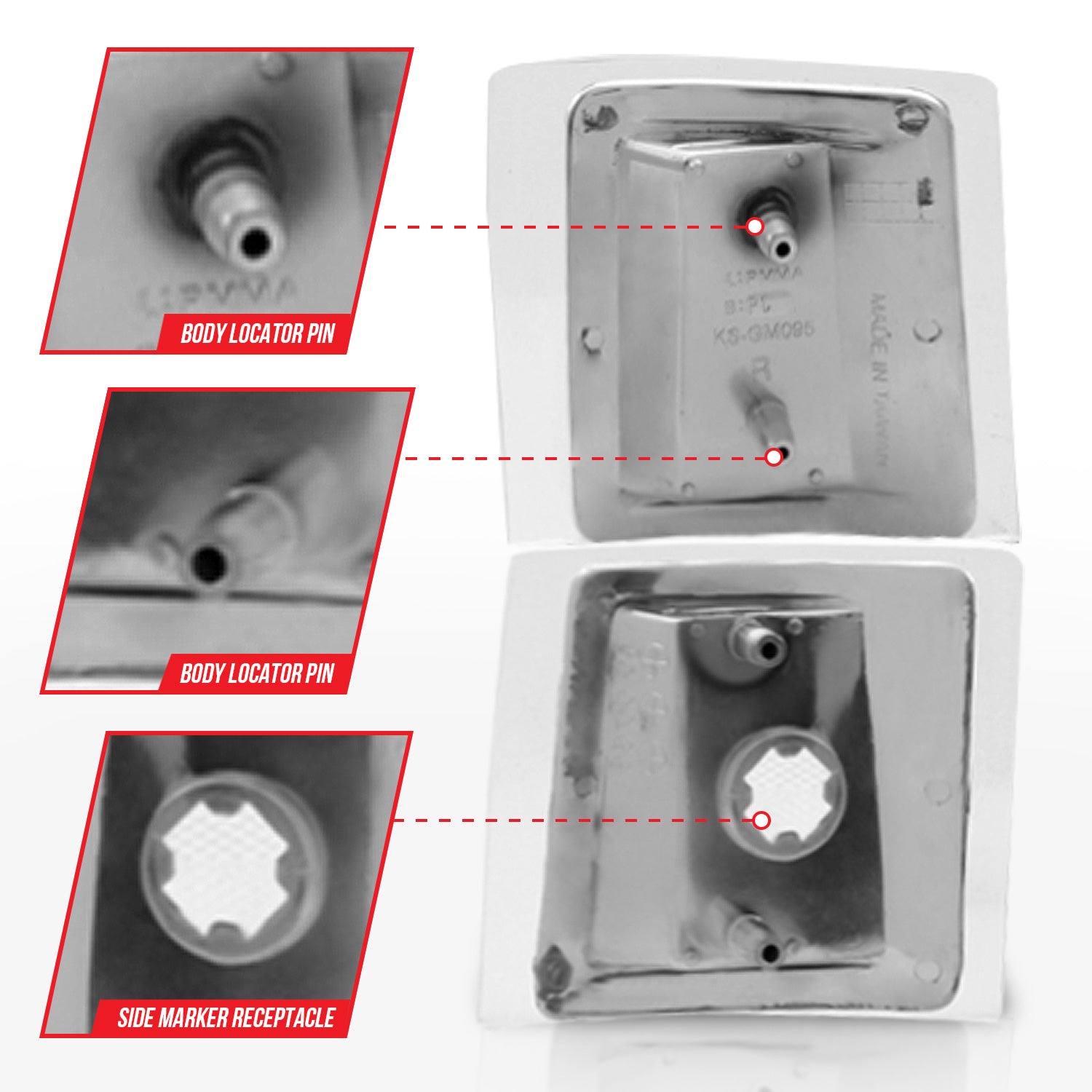 Anzo Chevrolet 95-00 Chrome Clear Corner Lights