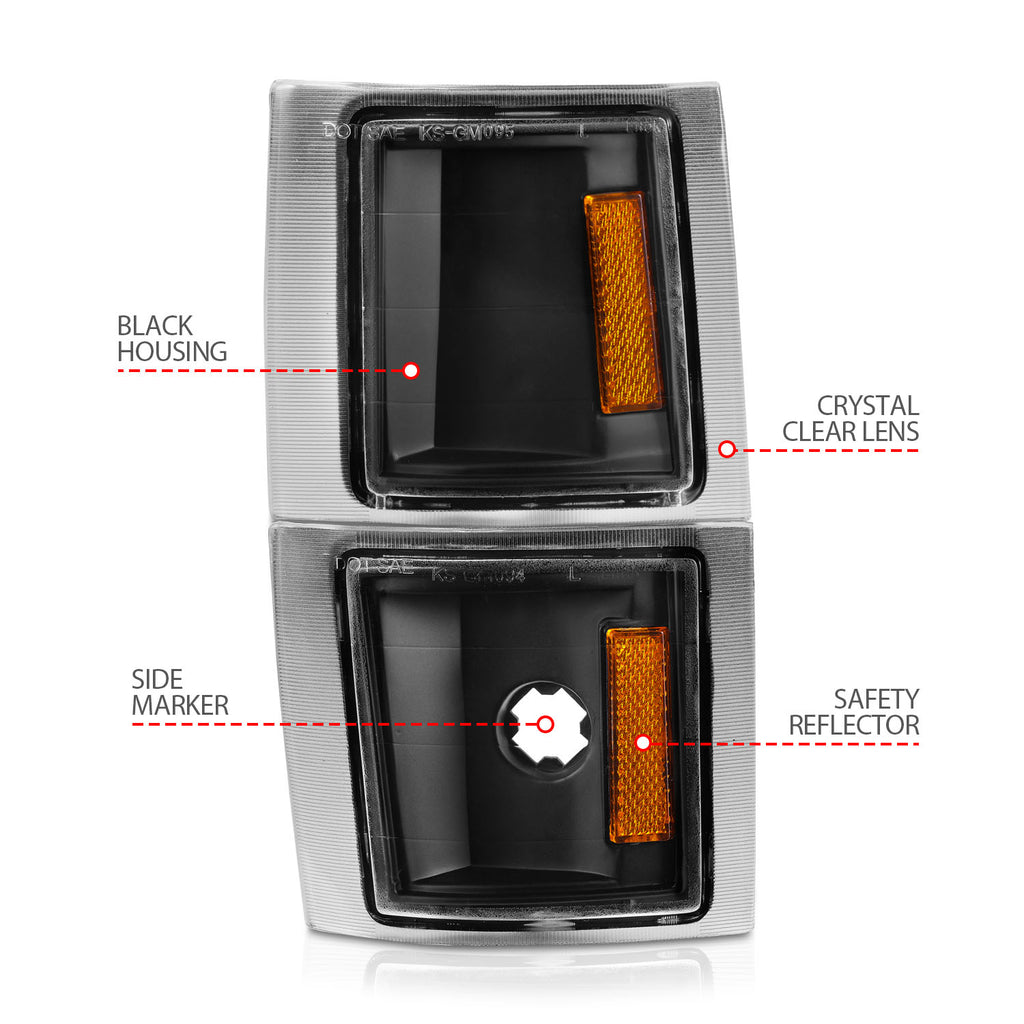 Anzo Chevrolet 95-00 Black Clear Corner Lights