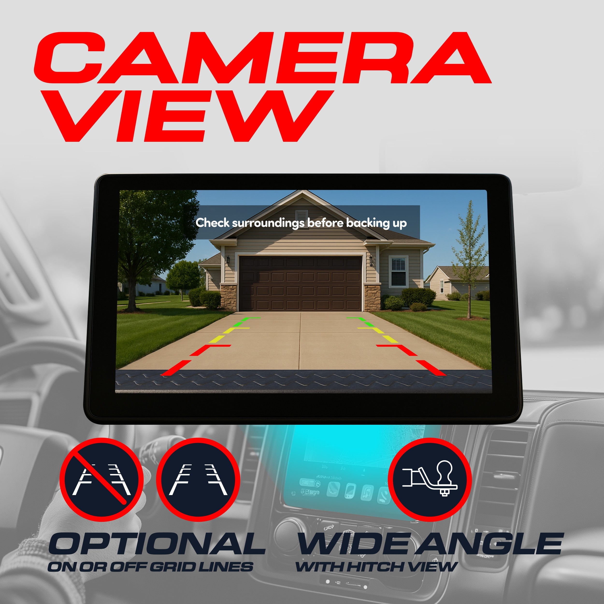 Chevrolet C/K 1500 (1988-2002) Black Replacement Tailgate Bezel with Backup Camera